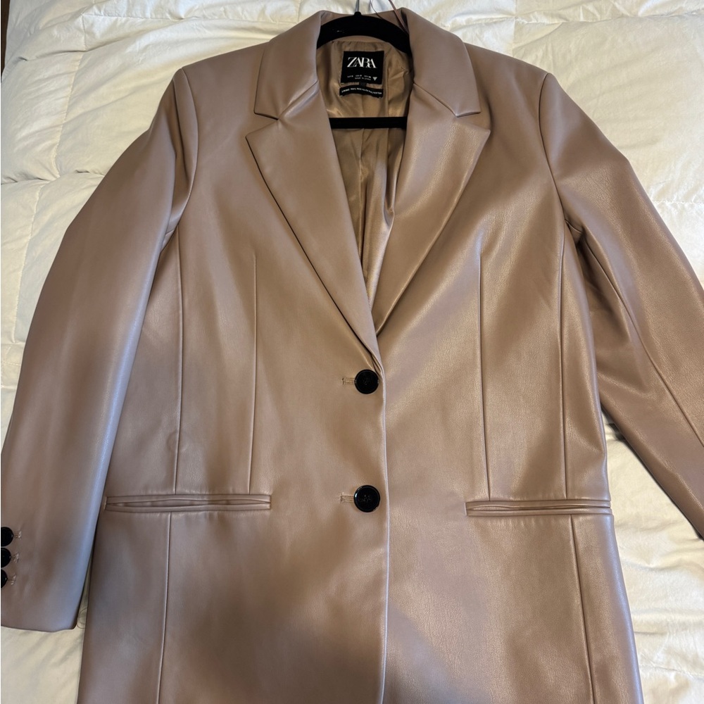Zara faux leather jacket